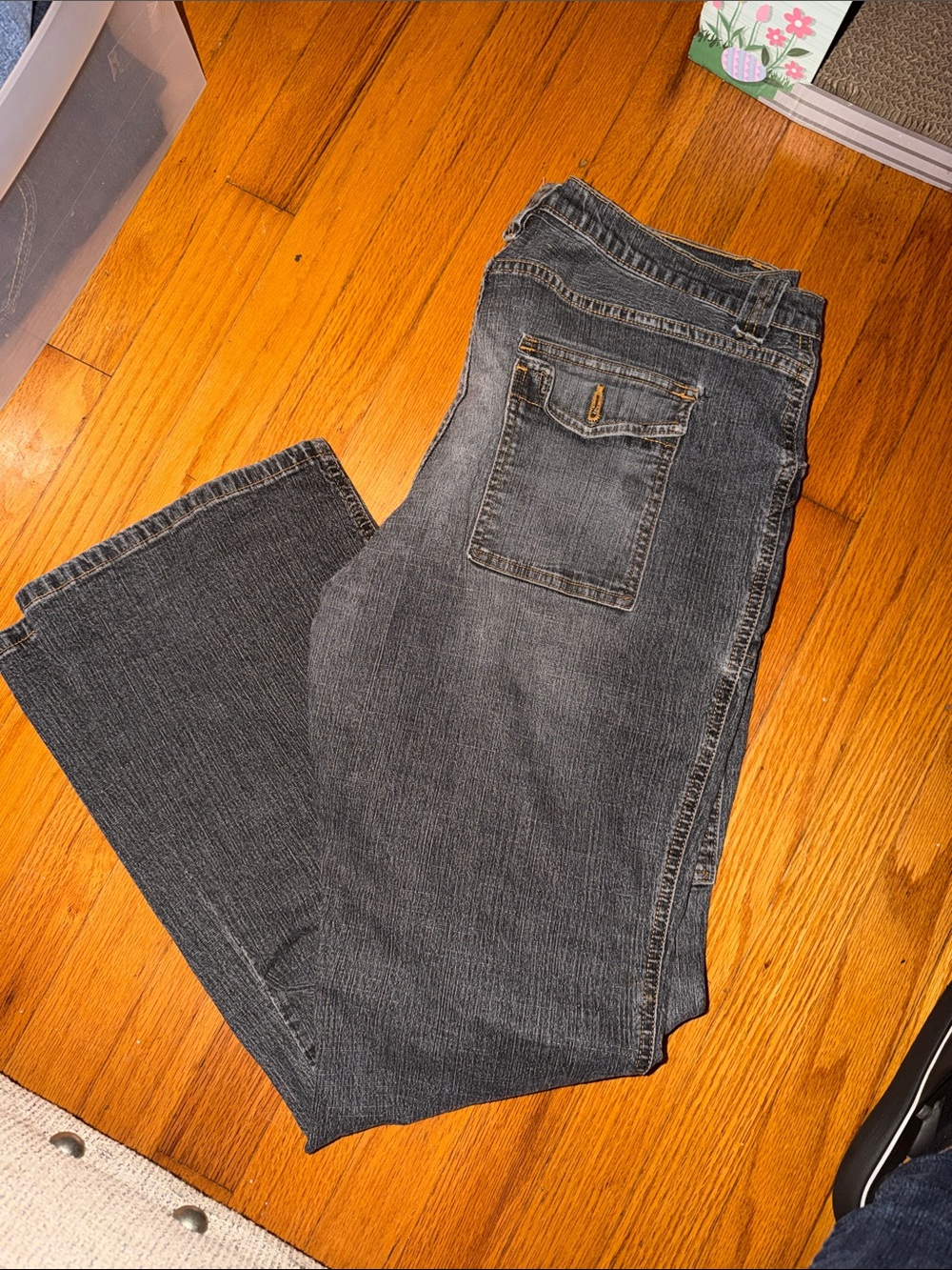 Size 15 Women’s Hipster Cargo Jeans Dark Blue